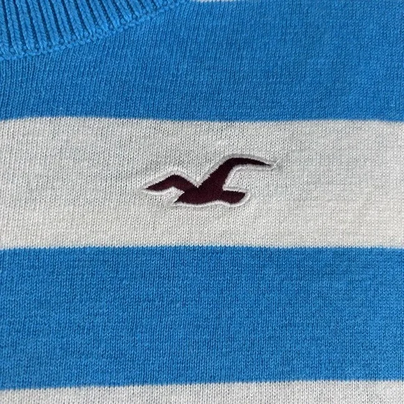 Blue and White Striped Sweater - Picture 3 of 10